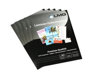 LMG LMGA3-100-25 Laminating Pouches A3 303 x 426 mm 2 x 100 mic Pack of 25