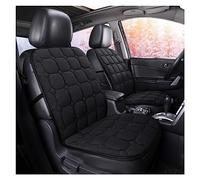 LMHGMUBVR Coprisedile per auto universale in peluche Protettore caldo anteriore automatico con schienale Cuscino antiscivolo per sedile Tappetino interno invernale。 Set Coprisedili Per Auto(Nero)
