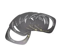 LMHHMIN 10 Pezzi Scalda Cera Professionale Collare Scalda Cera Anello Protettivo Accessorio (Quadrato)