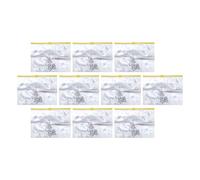 LMHHMIN 10 pz Sacchetti Sigillanti in Foglio di Alluminio per la Conservazione degli Alimenti Sacchetti con Chiusura Zip a Tenuta Stagna Scrivibili per la Preparazione dei Pasti (l)