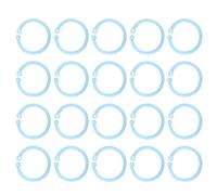 LMHHMIN 20Pcs Book Binder Ring Flexible Loose Leaf Buckle 30mm Paper Single Ring for Cards Files (Blu)