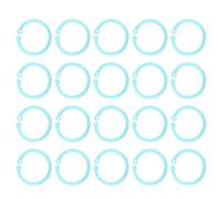 LMHHMIN 20Pcs Book Binder Ring Flexible Loose Leaf Buckle 30mm Paper Single Ring for Cards Files (verde)