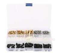 LMHHMIN Dado a 1 via in nylon bianco nero da 360 pezzi con supporto esagonale singolo per componenti elettronici