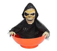 LMHHMIN Fantasma scheletro piatto elettrico Fantasma luminoso chiamato teschio Piatto di frutta Decorazioni festival