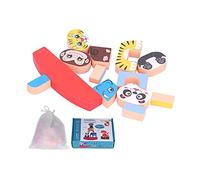 LMHHMIN Game di puzzle impilamento di animali in legno per lo sviluppo dell'intelligence per bambini