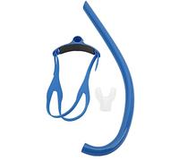 LMHHMIN Snorkel frontale da nuoto boccaglio in silicone, accessorio per l'allenamento di nuoto e la respirazione. (Blu)