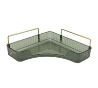 LMHHMIN Vassoio organizer da bancone angolare Vassoio portaoggetti angolare salvaspazio multifunzione di grande capacità per cosmetici e prodotti per la cura della pelle (Verde scuro)