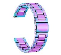 LMINGZE Cinturini for Orologi in Acciaio Inossidabile da 20 mm e 22 mm, Cinturino for Orologio in Metallo a sgancio rapido con Fibbia a Farfalla, Braccialetto Universale(Colorful,22mm)