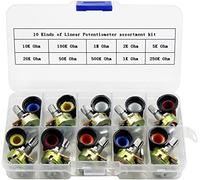 Lmit Switch WH148 Kit potenziometro B1K 2K 5K 10K 20K 50K 100K 500K 1M 15mm Lineare Taper Potenziometro rotativo Resistore Set 3 pin con cappuccio Accessori specializzati