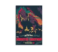 LMJUSNEFNC Poster artistico da parete con Monster Hunter, stampa artistica moderna su tela, poster decorativo per camera da letto, 20 x 30 cm