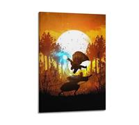 LMJUSNEFNC Poster decorativo da parete su tela, motivo: Minato vs Obito, stampa moderna per camera da letto, 40 x 60 cm