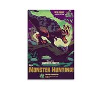 LMJUSNEFNC Poster decorativo da parete su tela, motivo: Monster Hunter, stampa moderna su tela, poster decorativo per camera da letto, 20 x 30 cm