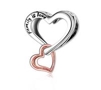 LMLMECREA Ciondoli in argento sterling 925, perle per bracciale e collana da donna, perle europee compatibili con Pandora, Argento sterling, Zirconia cubica