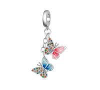 LMLMECREA Ciondoli in argento sterling 925, perle per bracciale e collana da donna, perle europee compatibili con Pandora, Argento sterling, Zirconia cubica