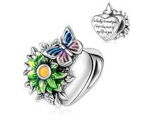 LMLMECREA Ciondoli in argento sterling 925, perle per bracciale e collana da donna, perle europee compatibili con Pandora, Argento sterling, Zirconia cubica