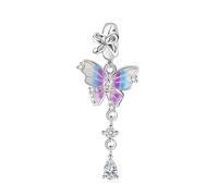LMLMECREA Ciondoli in argento sterling 925, perle per bracciale e collana da donna, perle europee compatibili con Pandora, Argento sterling, Zirconia cubica