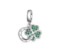 LMLMECREA Ciondoli in argento sterling 925, perle per bracciale e collana da donna, perle europee compatibili con Pandora, Argento sterling, Zirconia cubica