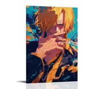 LMLZZZWD Poster decorativo da appendere alla parete con il carisma di Sanji e ombra di fumo, stile contemporaneo, 40 x 60 cm