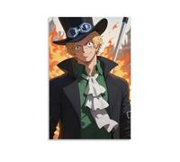 LMLZZZWD Poster decorativo da appendere alla parete con un trench coat di Sabo One Piece, stile contemporaneo, 30 x 45 cm