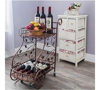 LMMIAOZ Carrelli, carrelli Multifunzione, Veicoli Portatili per Il Riciclaggio, Carrello da Bar per servire, Carrello portabottiglie con Ruote, Carrello da Pranzo per Isola da c