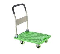 LMMIAOZ Carrello a Mano Multifunzionale con Maniglia Pieghevole in Metallo - Carrello a Piattaforma Aperta per Un Facile Spostamento in librerie e ristoranti 69x48x81cm Colore mu