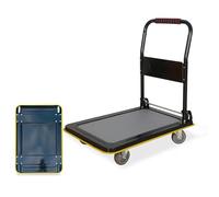 LMMIAOZ Carrello a Mano Pieghevole, Carrello con Piattaforma per carichi Pesanti, Carrello Portatile con pianale Piatto per Lo Spostamento, Carrello di Servizio a Spinta, 77x50x8
