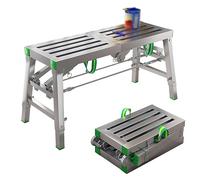 LMMIAOZ Piattaforma di Lavoro Pieghevole Portatile, Scala a Torre, Sgabello, Panca, Attrezzatura per impalcature Regolabile in Altezza per edilizia (180×30 cm)