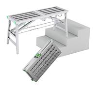 LMMIAOZ Ponteggio Pieghevole da 40 cm di Larghezza con Altezza Regolabile su 5 Livelli, Ideale per lavori di Manutenzione e ristrutturazione Domestica.