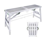 LMMIAOZ Torre di impalcatura in Acciaio Regolabile con Sgabello a pioli, impalcatura Pieghevole Portatile per la Pulizia del soffitto, verniciatura e Lavaggio Auto, Soluzione re