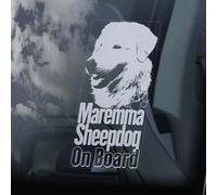 LMMIXEE Adesivo per finestrino auto Pastore Maremma Pastore Abruzzese Maremmano Dog Sign Decal Dog Mom Dad Vinyl Die Cut Decals Funny Dog Bumper Stickers Maremma Sheepdog Amante Regalo
