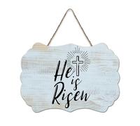 LMMIXEE Bohemia cartello in legno con frasi divertenti "He Is Risen", 15,2 x 25,4 cm, decorazione da parete per casa, cucina, camera da letto, soggiorno, atrio