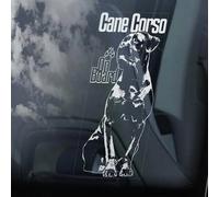 LMMIXEE Cane Corso on Board Adesivi Auto Decalcomania Finestra Beware of The Dog Italian Mastiff Sign Decal Dog Mom Dad Vinyl Die Cut Decalcomanie Divertenti Adesivi paraurti Cane Corso Regalo