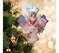LMMIXEE Gesù Bambino Decorazioni natalizie per albero Come per me e la mia casa We Will Serve The Lord Joshua 24 15 Acrilico 2D Personalizzato Ornamenti di Natale 2024 Ceramica Stampa Scrittura