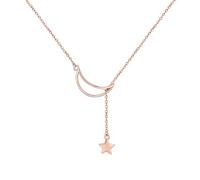LMMSHA 925 Gioielli Il Compleanno della Luna e Ciondolo Minimalista in Argento Sterling per Le Donne