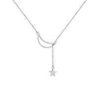LMMSHA 925 Gioielli Il Compleanno della Luna e Ciondolo Minimalista in Argento Sterling per Le Donne