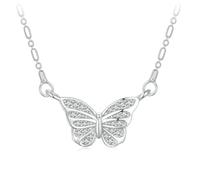 LMMSHA 925 Sterling Silver Cute cutanea a Farfalla Neck Chain Impostazione per Le Donne Fashion