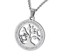 LMMSHA Accessori per Ragazze di And 92 Collana Hexagram Round Hollow Posting, Jewish Necklace Women, Star of David Collace for Men