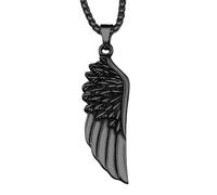 LMMSHA Accessori Punk Hiphop Collana ad d'Angelo per Donne Uomini, collane a Ala placcate - Ciondolo Celtic Nordic Angel Wings Ciondo