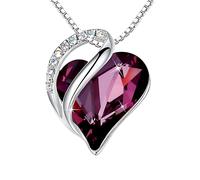 LMMSHA Accessori Ragazze Donne, zircone Multicolore per Festa Occasionale, Collana Cuore dell'Oceano, Ciondolo titanico,