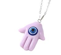LMMSHA Accessori Ragazze per Donne e Uomini, Collana Mali Multicolore Semplice Tacchino Fortunato Eye Blu Fatima a Mano Catena delle clavicoli,