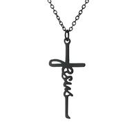 LMMSHA Accessorio Minimalista Crocifisso Uomini, Collana a Croce con Gesù su di Esso - CHRISTICO CHRUCKER CRUFIFICA Pensi