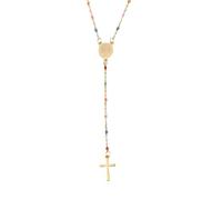 LMMSHA Accessorio Sterling Argento per Donne 1pc Collana di Rosario Religioso Croce Mary Cionclace Cavo 20 Pollici, collane cristiane