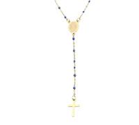 LMMSHA Accessorio Sterling Argento per Donne 1pc Collana di Rosario Religioso Croce Mary Cionclace Cavo 20 Pollici, collane cristiane