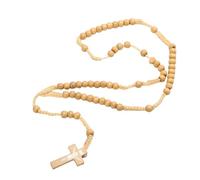 LMMSHA Accessorio Sterling Religious per Donne e Uomini - Negota Set annodata con Perline di rudraksha Originale, Collana a Croce Rosario