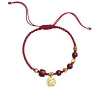 LMMSHA Bracciale Feng Shui, Bracciale di Cinnabar Cina Cina del Cina del Drago Amuleto Talisman per Il 2024 Dragon Feng Shui Wealth Bracciale per la prosperità Luck Money Contro Il Male