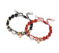 LMMSHA Bracciale Feng Shui, Braccialetto Agata Feng Shui Wealth Bracciale Agato Armonia Filla Antica Moneta Accanciale Bracciale Longevity Castino Zucca Gold Glade Vintage Vintage Bracciale