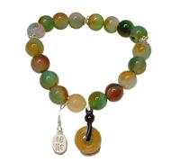 LMMSHA Bracciale Feng Shui, Feng Shui Wealth Bracciale di Pavone Agata Armonia Filla/Ancient Coin Charm Crystal Bracciale Chakra GEMS Lucky Wealth Amulet Talisman per prosperità Luck Money Luck