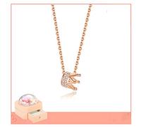 LMMSHA Gioielli/collane Crown Collana clavicole Catena Semplice Temperamento Freddo Ciondolo Rosa la Fidanzata Regalo per Le Pendenti delle Donne