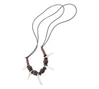 LMMSHA Gioielli da Donna 3pcs di Zanna Lupo Uomo Acrilico Hip Hop Decorate Collana