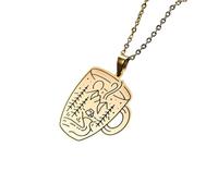 LMMSHA Gioielli Nuovo 2025 Inossidabile in Acciaio Geometrico a Pendente Animale pandalce Scenario collane paesaggistica Sirena Paesaggio